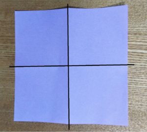 紫の折り紙