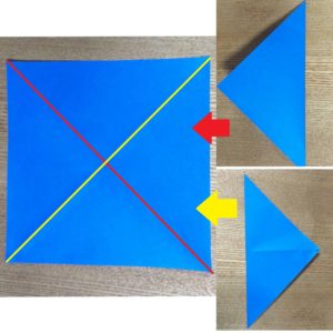 青い折り紙